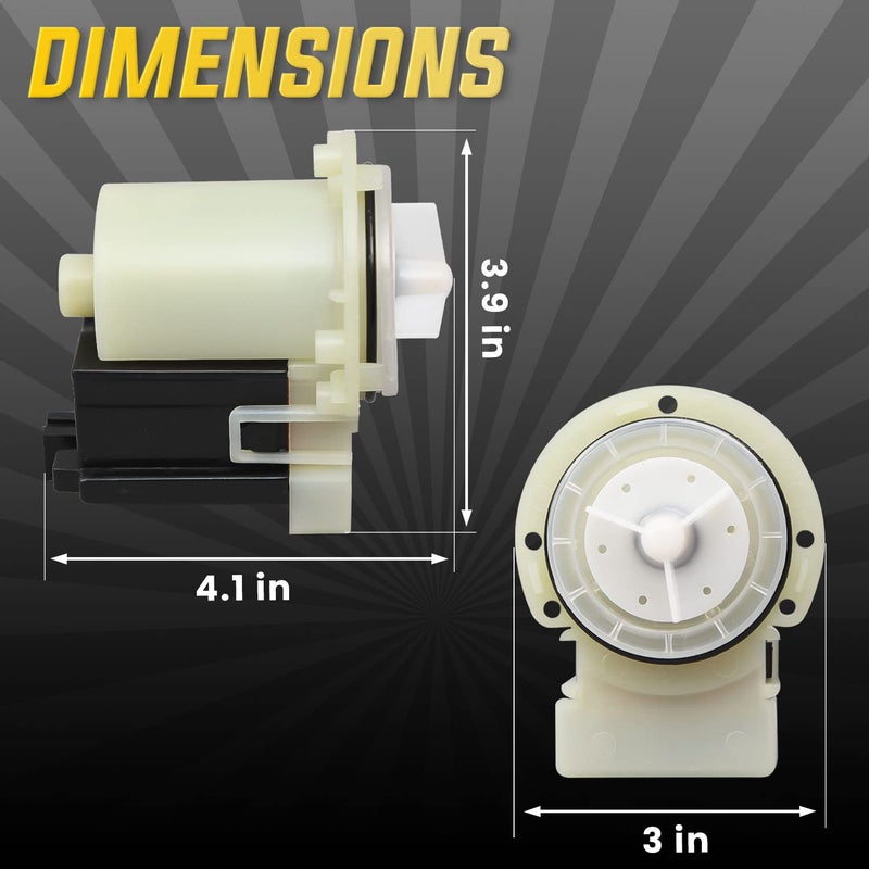 Seentech 8181684 Washer Drain Pump by Seentech - Exact Fit for Whirlpool Kenmore Kitchen Aid Washers - Replaces AP3953640 1200164 280187VP 285998 8181684 8182819 8182821 AH1485610 EA1485610 PS1485610 - Image 5